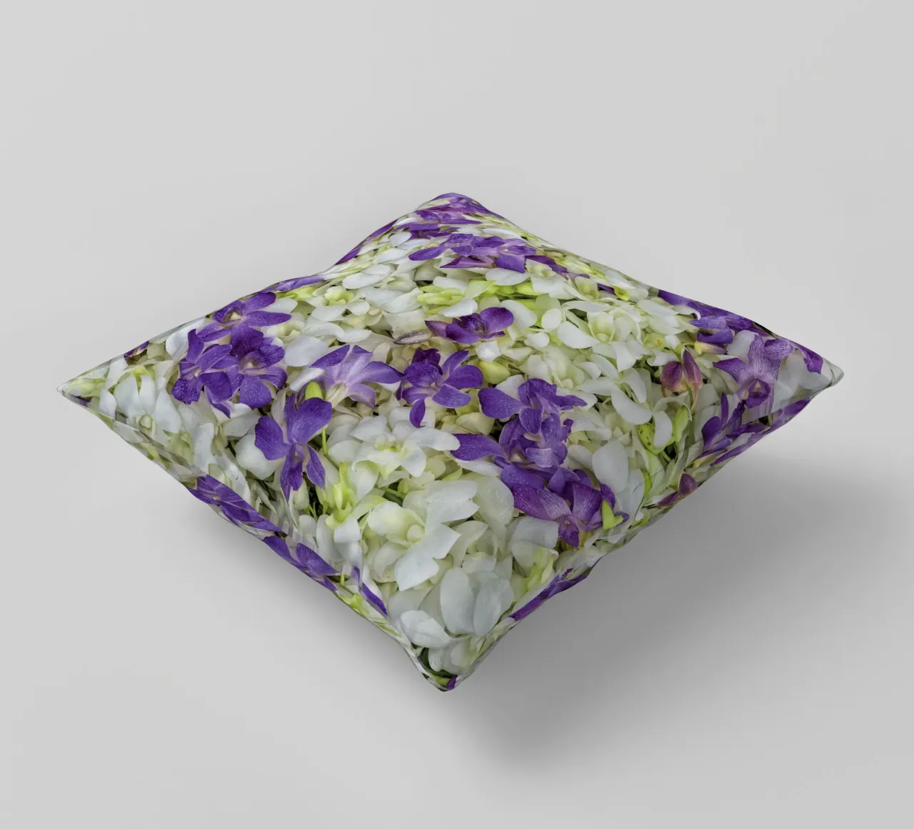 Un tocco di eleganza: Letto di orchidee bianche e viola cuscino da Curious Collections by Marielle Leenders