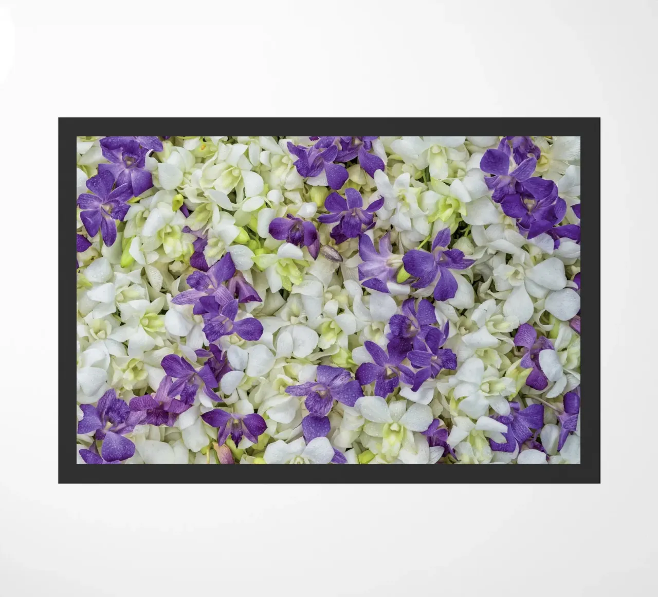 Un tocco di eleganza: Letto di orchidee bianche e viola zerbino da Curious Collections by Marielle Leenders