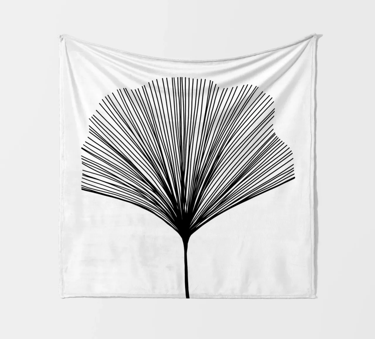 Ginkgo mid century - Linienzeichnung Line Art coperta in pile da BAINAI