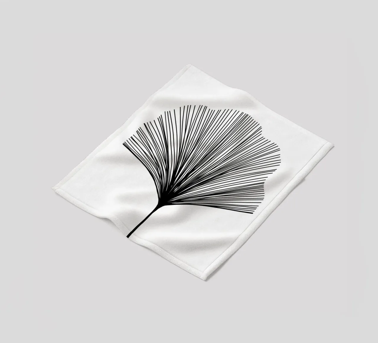 Ginkgo mid century - Linienzeichnung Line Art coperta in pile da BAINAI