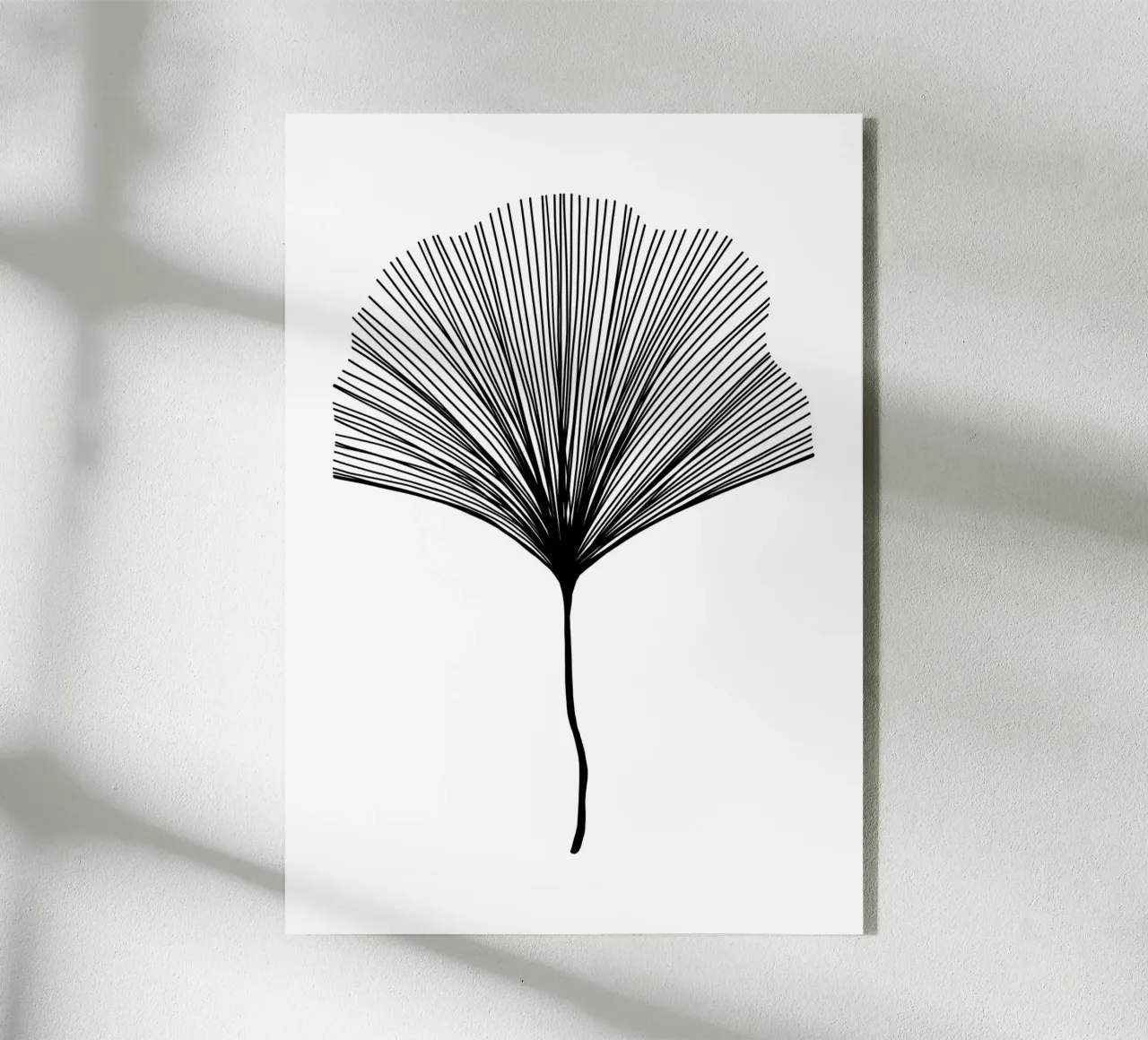 Ginkgo mid century - Linienzeichnung Line Art plexiglass da BAINAI