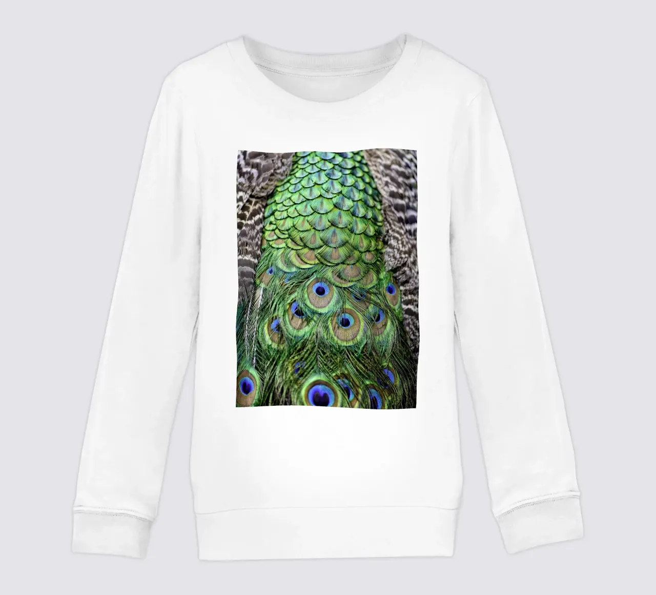 Peacock Feathers – Nature's Vibrant Masterpiece felpa bambino da Curious Collections by Marielle Leenders
