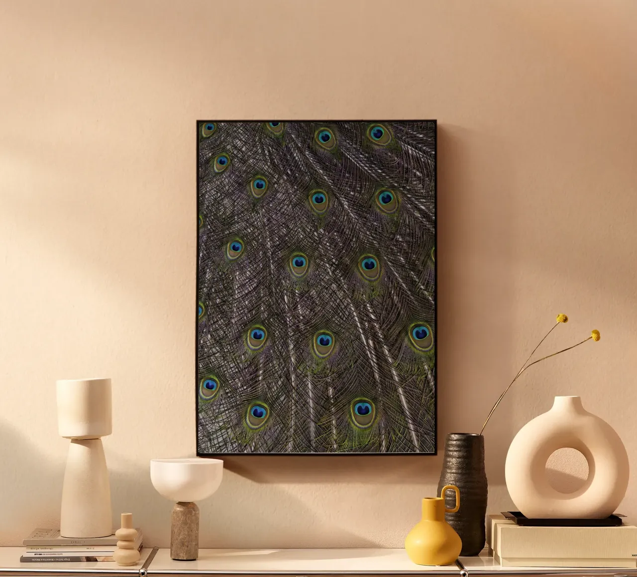 Splendide piume di pavone - Un tocco di eleganza reale plexiglass da Curious Collections by Marielle Leenders