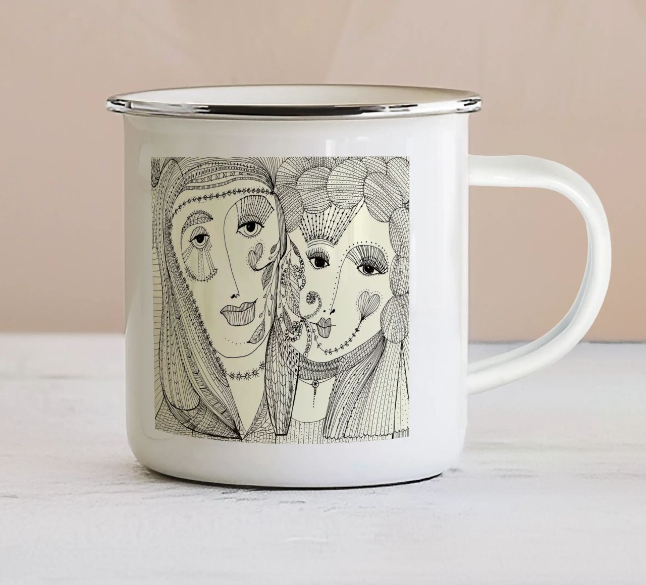 We belong together tazza in smalto da MissVeroonica