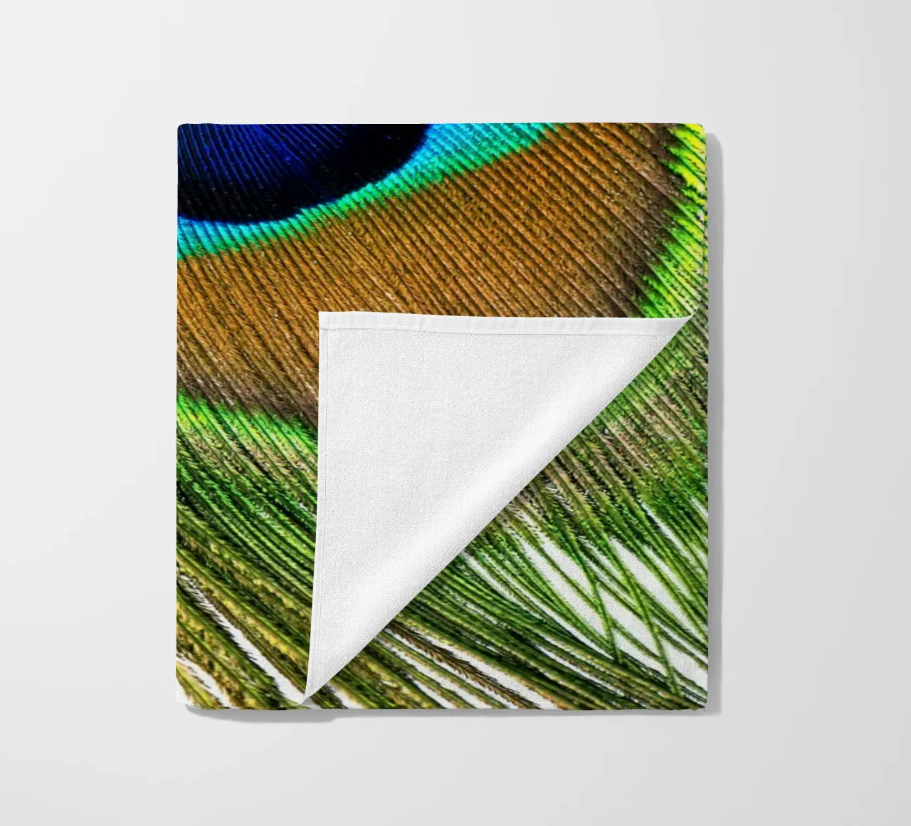 Peacock Feather – A Symbol of Elegance and Vibrance beach towel by Curious Collections by Marielle Leenders