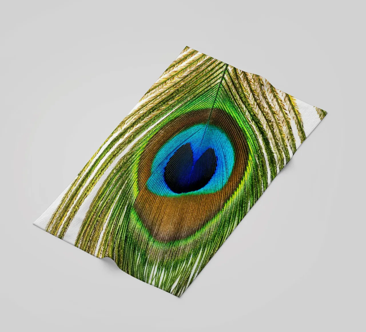 Peacock Feather – A Symbol of Elegance and Vibrance beach towel by Curious Collections by Marielle Leenders