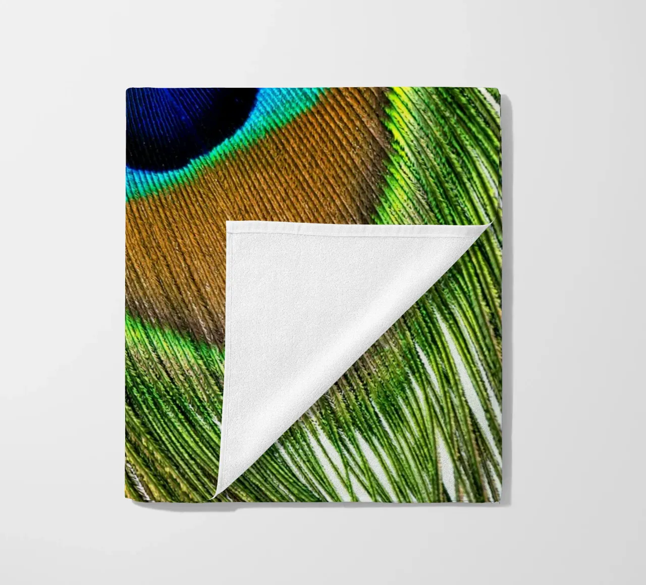 Peacock Feather – A Symbol of Elegance and Vibrance beach towel by Curious Collections by Marielle Leenders
