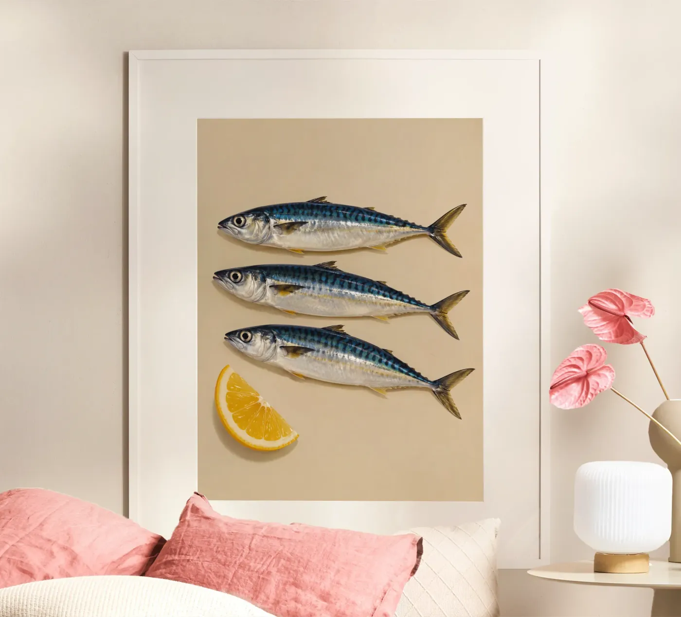 Sardines lemon poster da Esterr Studio