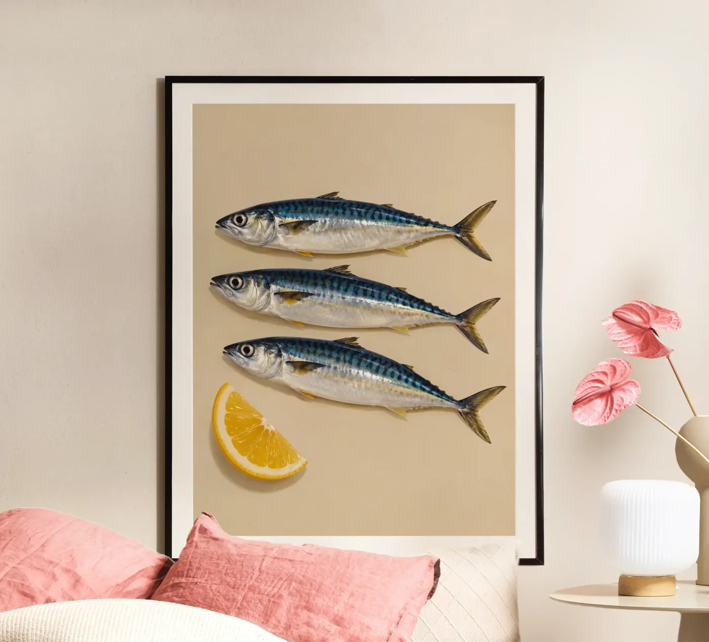 Sardines lemon poster da Esterr Studio