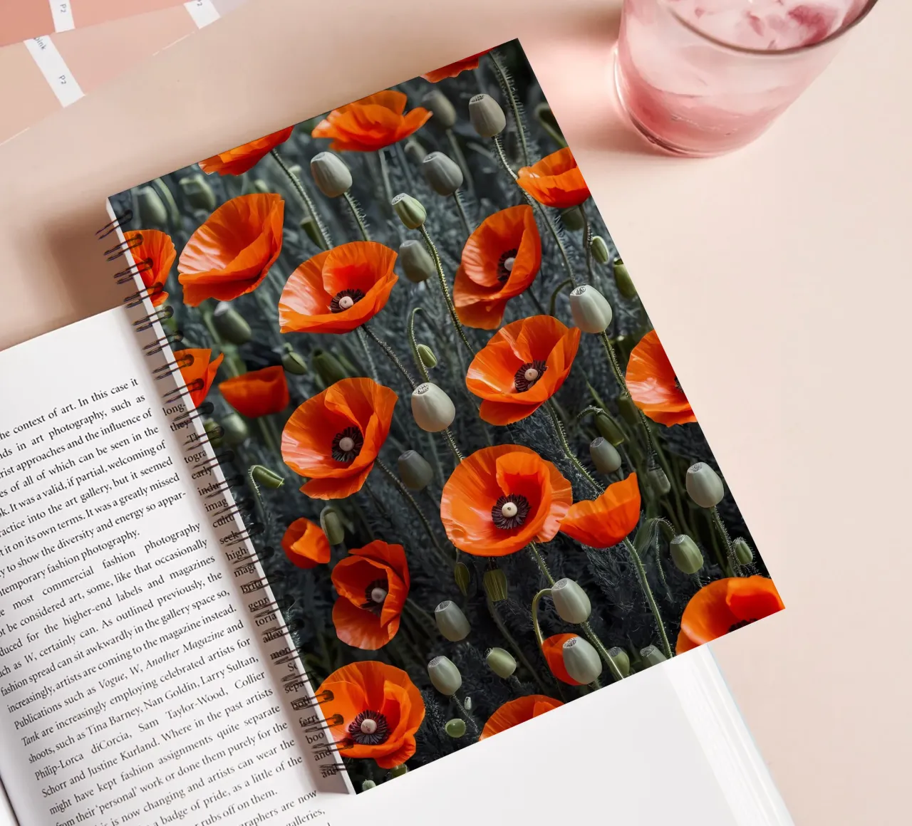 Poppy Fields of Dreams spiral notebook by Artistic-shop