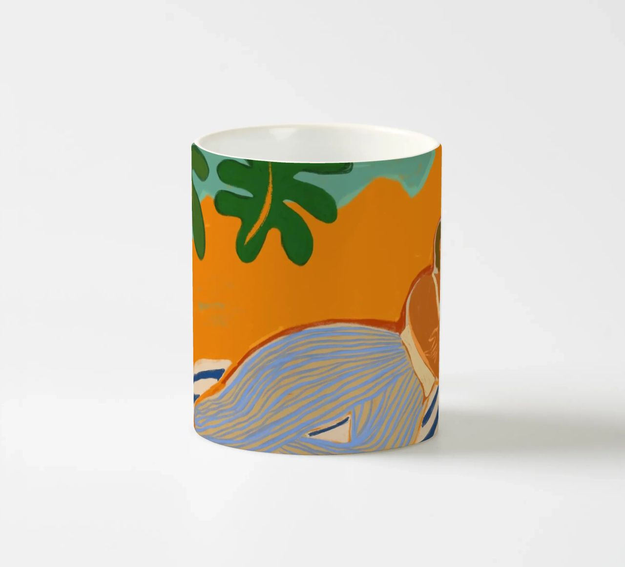 Una giornata in spiaggia tazza in ceramica da Arty Guava