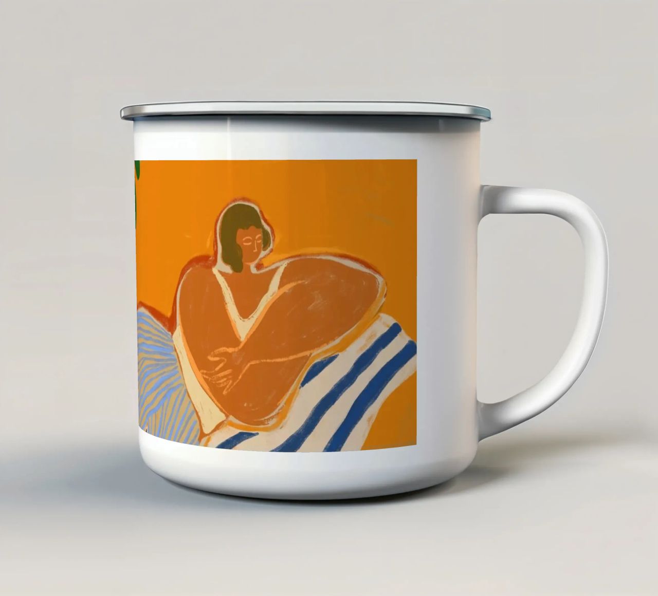 Una giornata in spiaggia tazza in smalto da Arty Guava
