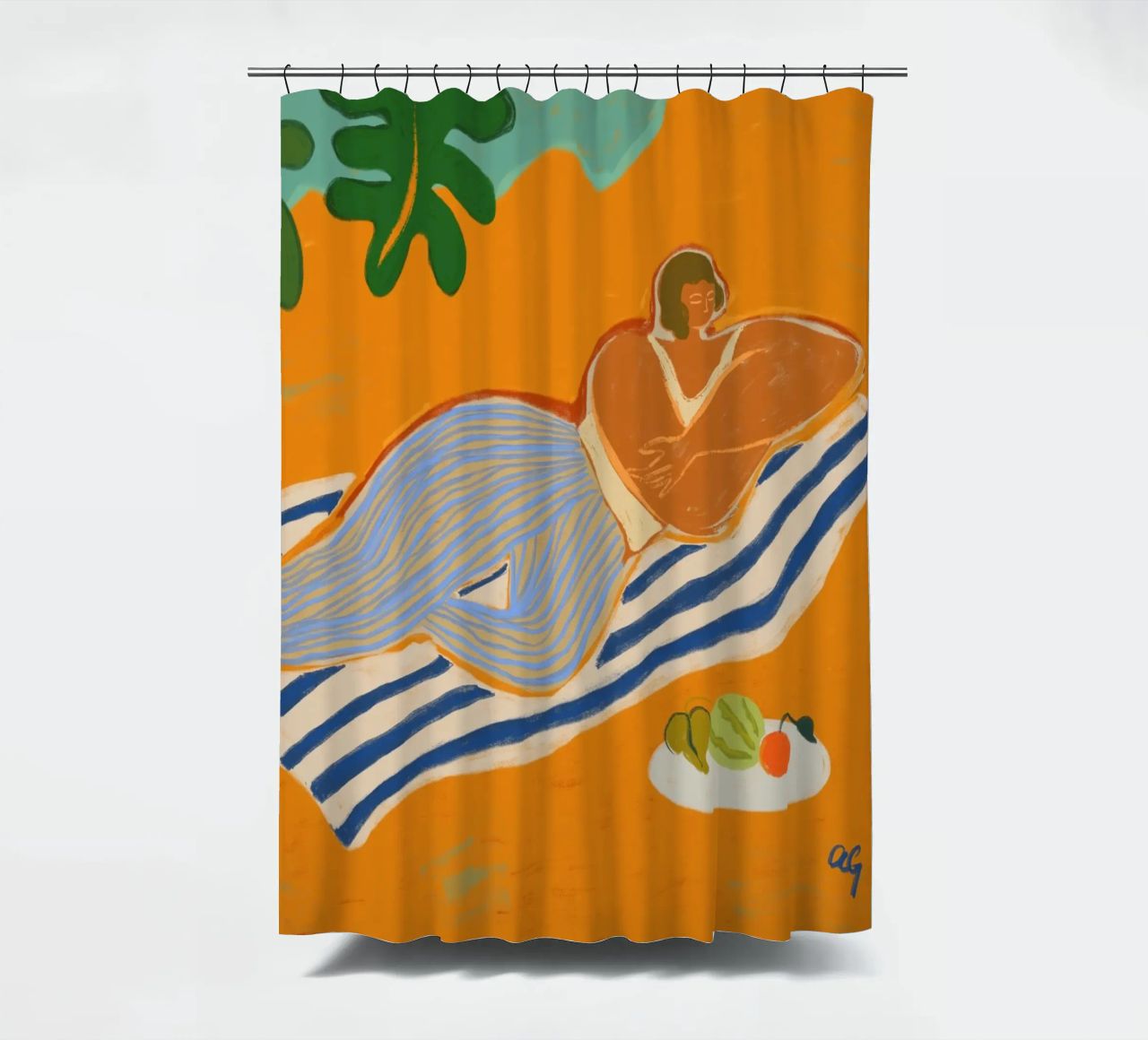 Una giornata in spiaggia tenda da doccia da Arty Guava
