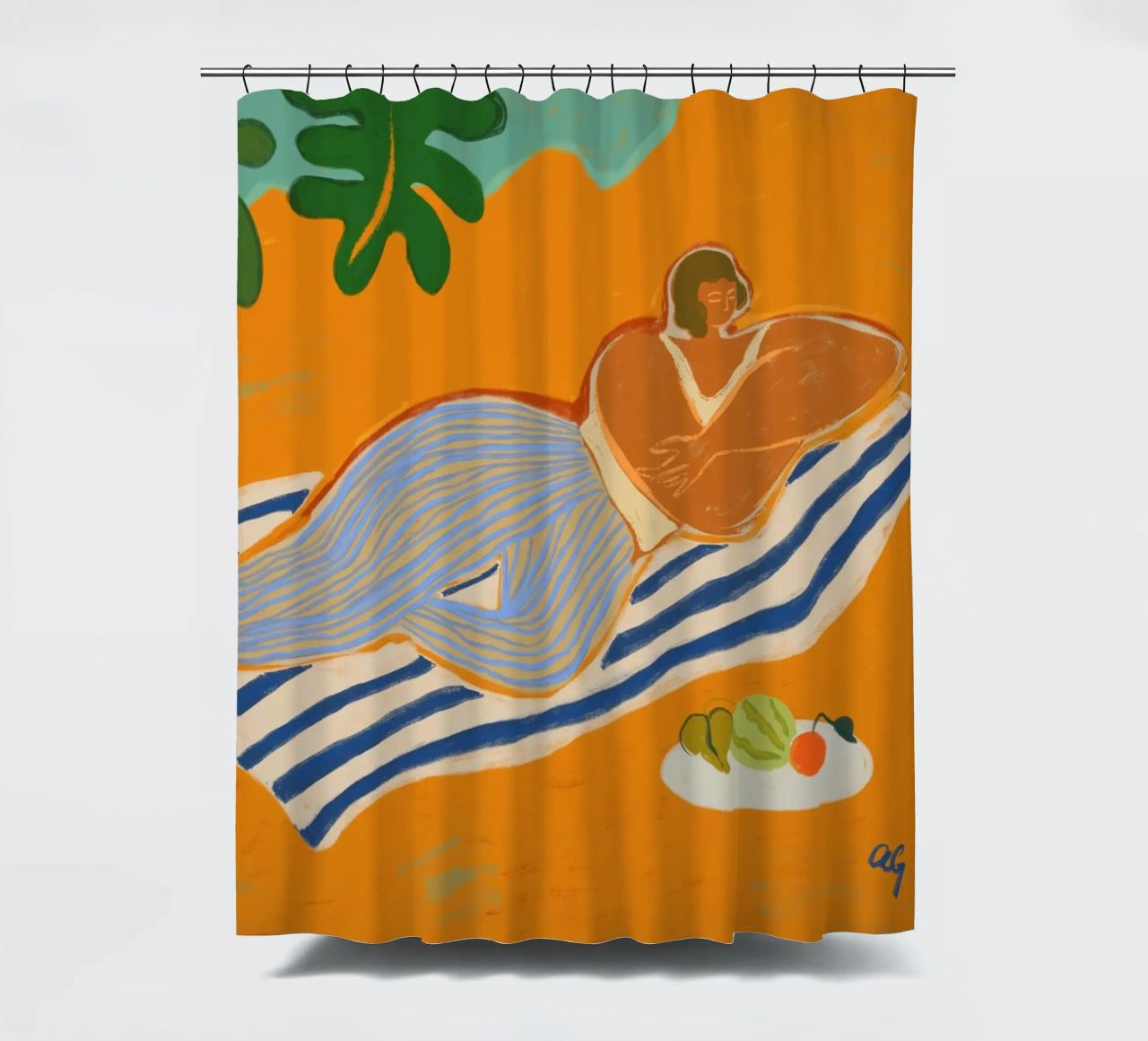 Una giornata in spiaggia tenda da doccia da Arty Guava