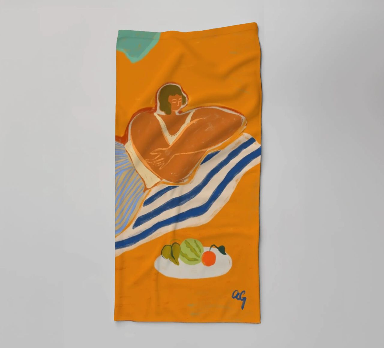 Una giornata in spiaggia asciugamano da bagno da Arty Guava