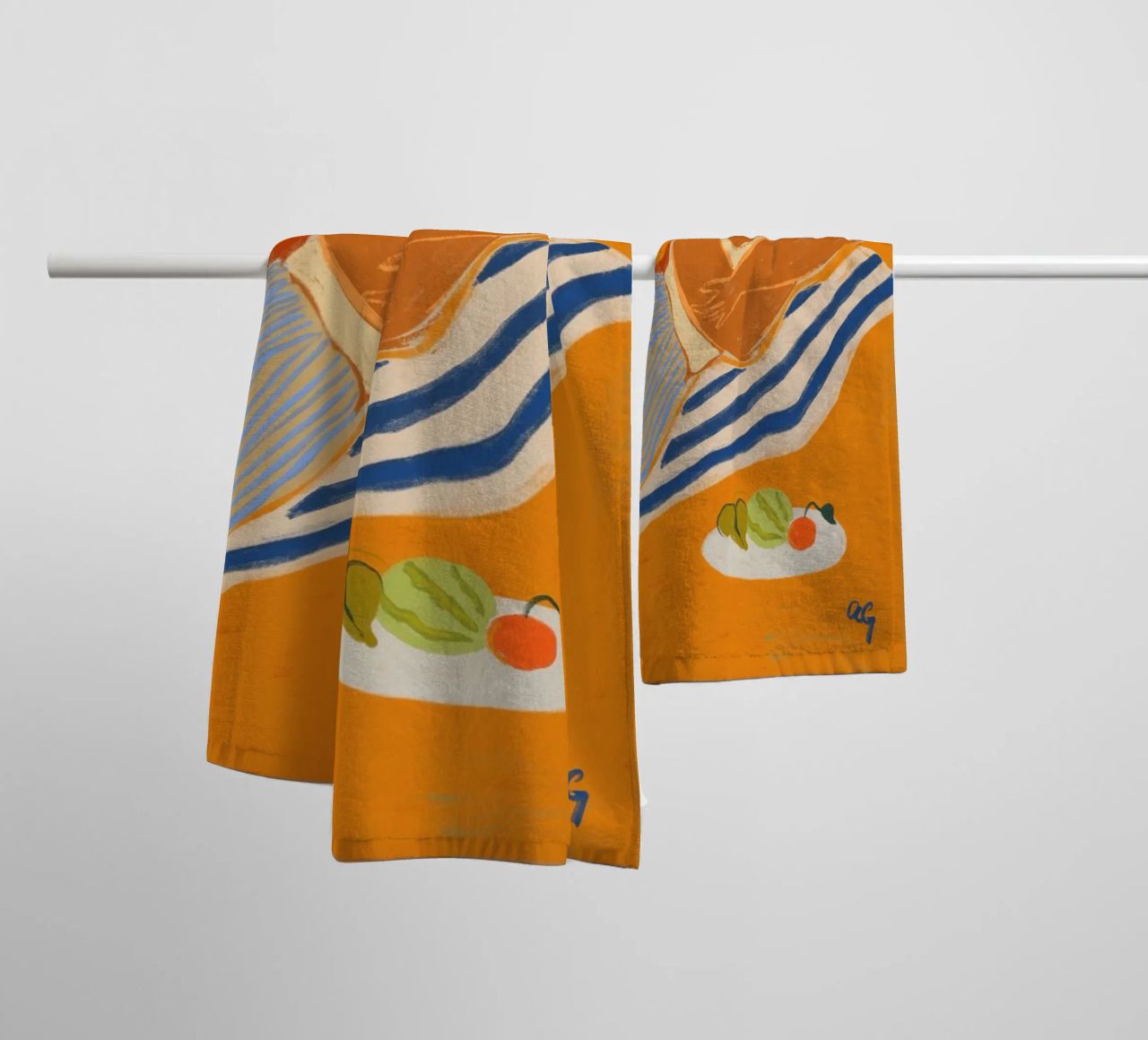 Una giornata in spiaggia asciugamano da bagno da Arty Guava