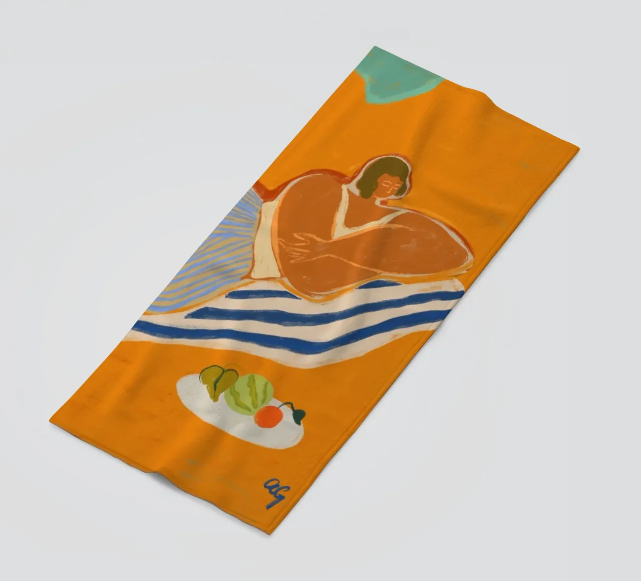 A Day at the Beach beach towel by Arty Guava