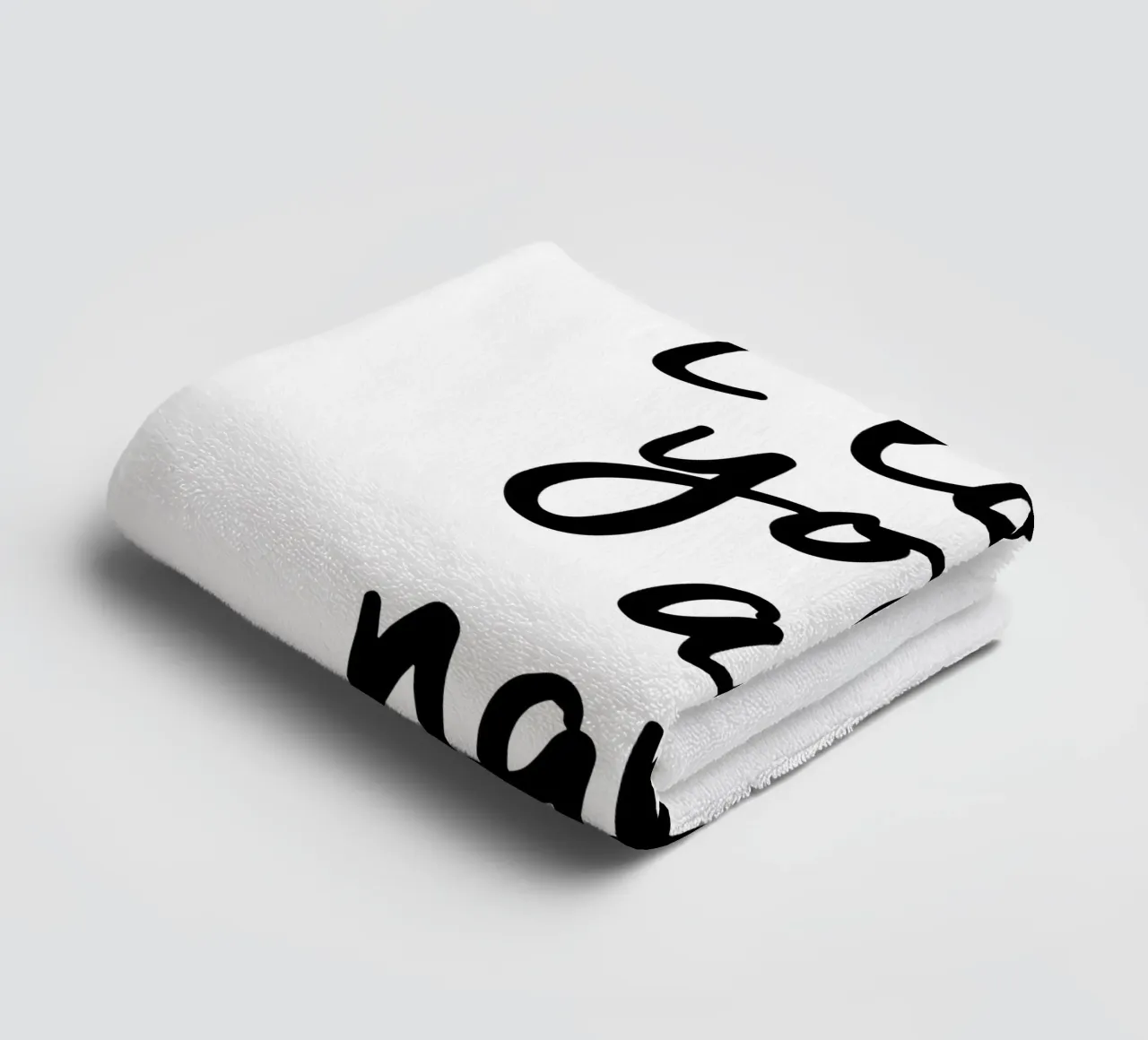 I Love You And Naps Typografie Design in bianco e nero asciugamano da bagno da THE MOTIVATED TYPE