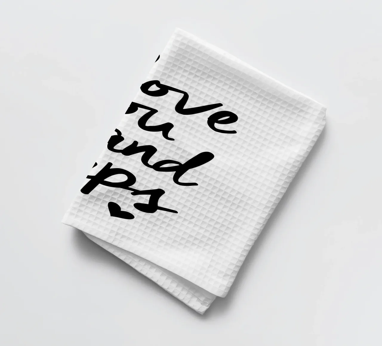 I Love You And Naps Typografie Design in bianco e nero canovaccio da cucina da THE MOTIVATED TYPE
