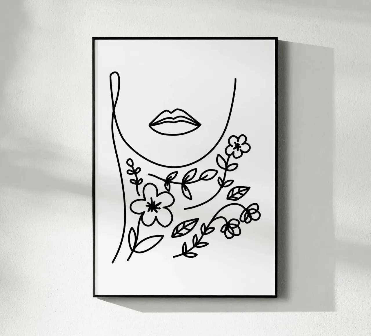 Blossom inside - Linienzeichnung Line Art plexiglass da BAINAI