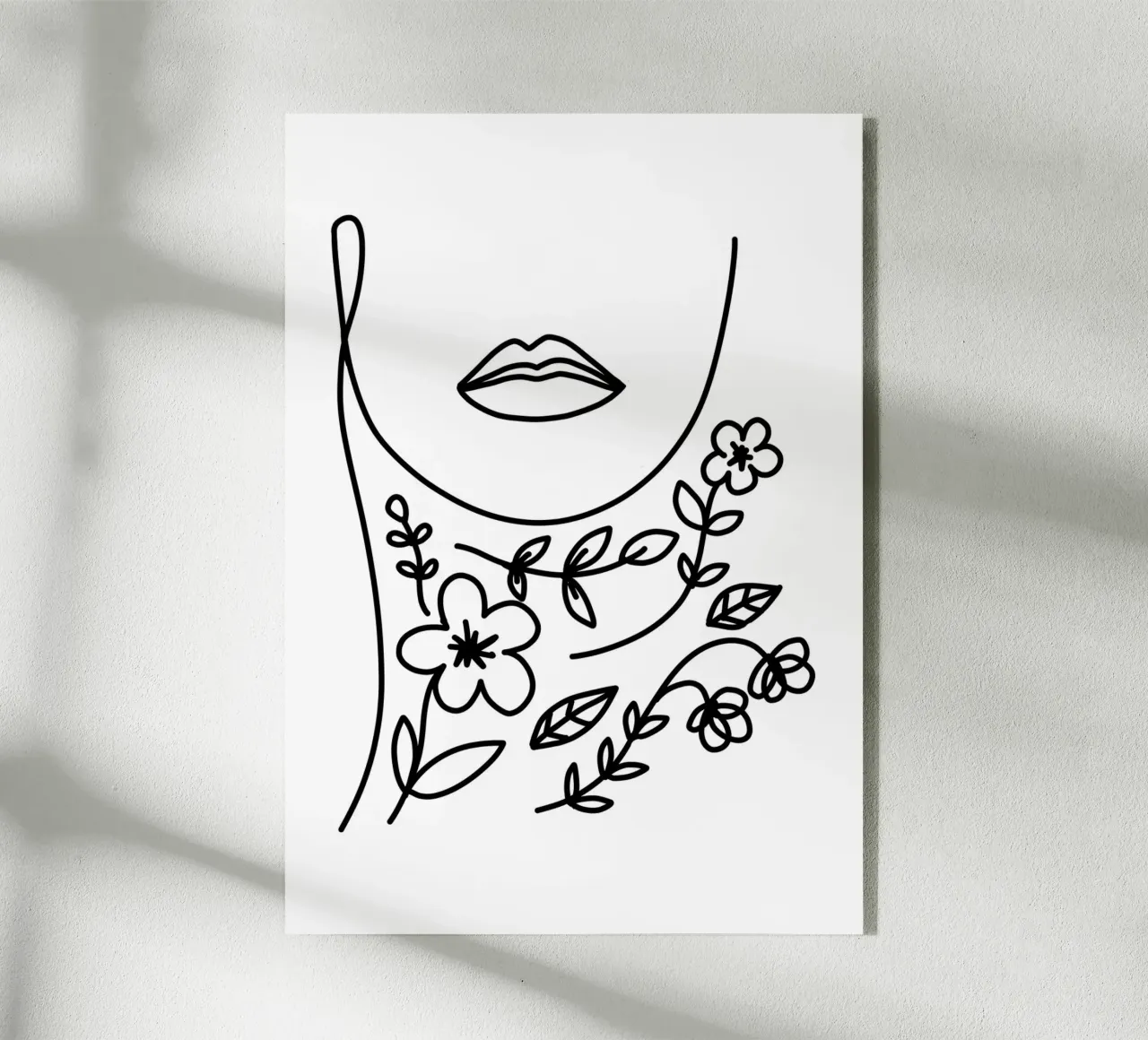 Blossom inside - Linienzeichnung Line Art plexiglass da BAINAI
