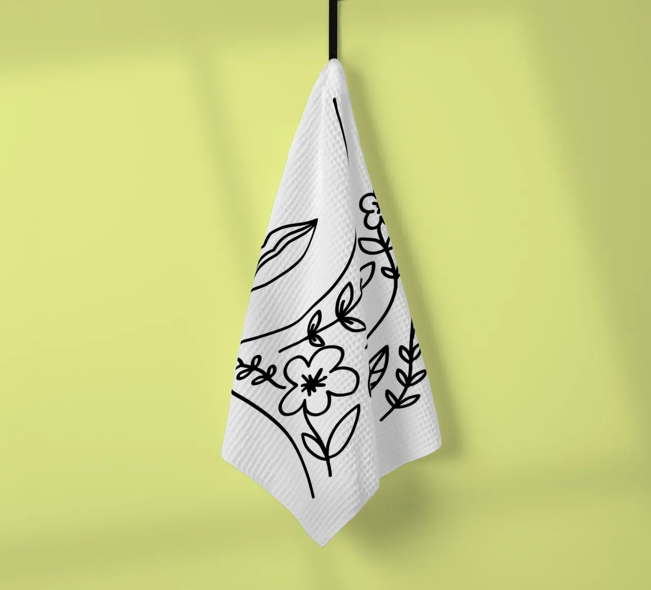 Blossom inside - Linienzeichnung Line Art canovaccio da cucina da BAINAI