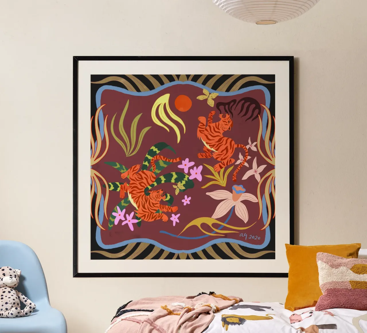 Wild Night poster with aluminum frame by Arty Guava