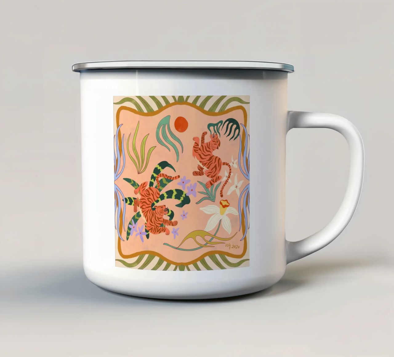 Temps de jeu mug en émail de Arty Guava