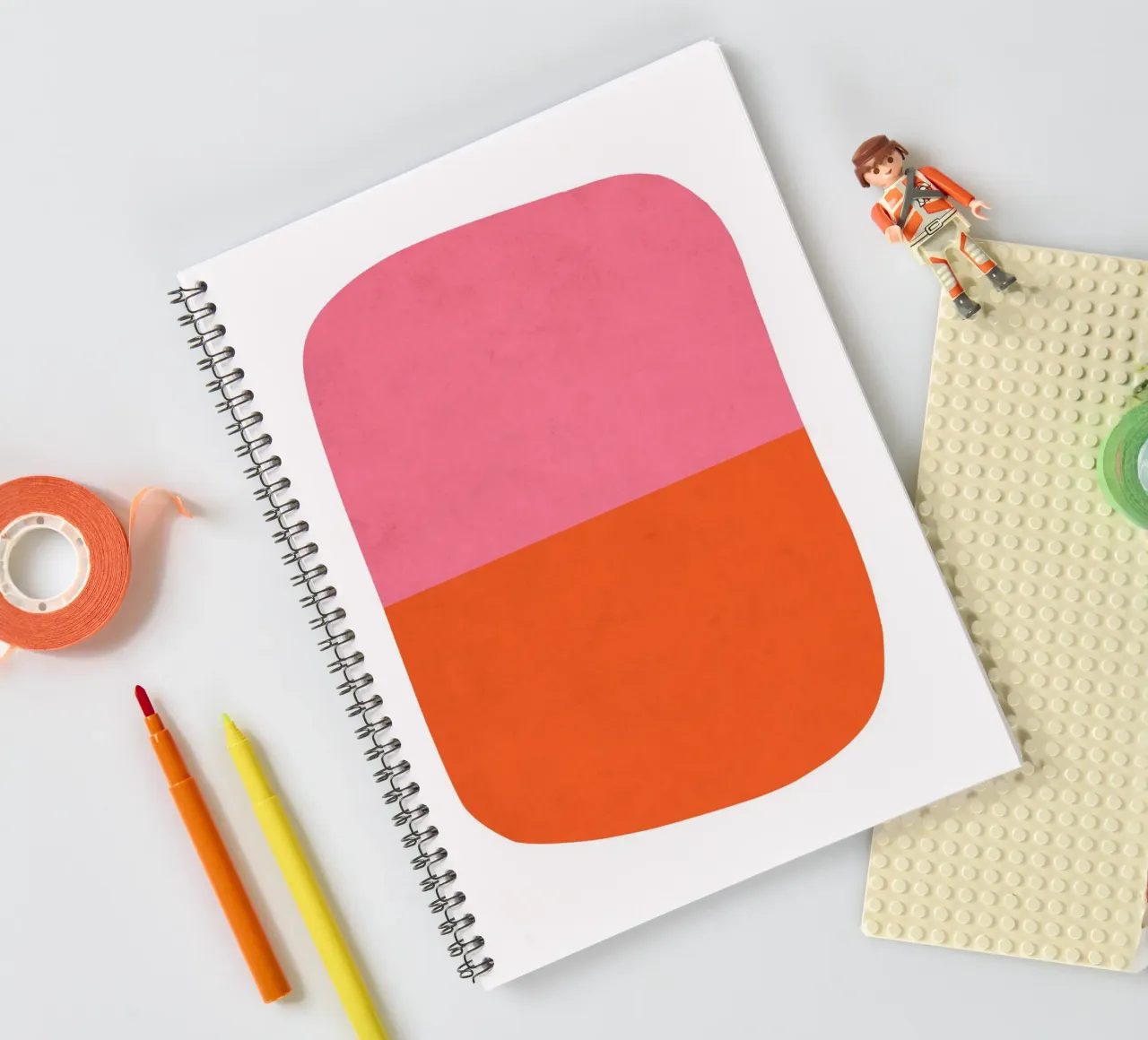 Pebble Rosa Rot spiral notebook by BAINAI KIDS
