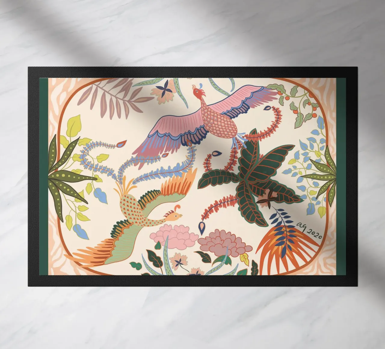 Spring Flight doormat by Arty Guava