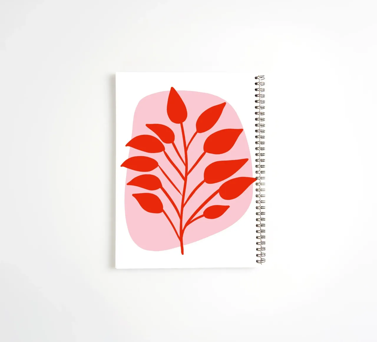 Palmen Blatt in rosarot spiral notebook by BAINAI KIDS