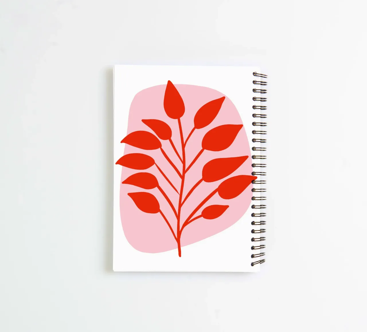 Palmen Blatt in rosarot spiral notebook by BAINAI KIDS
