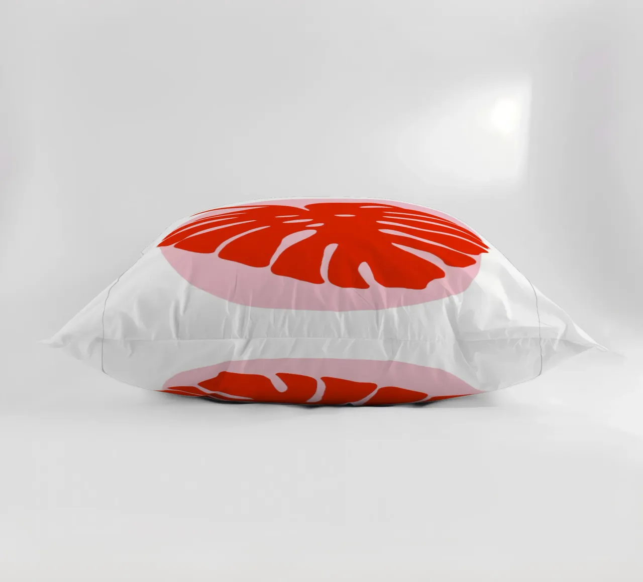 Monstera Blatt in rosarot cuscino da BAINAI KIDS