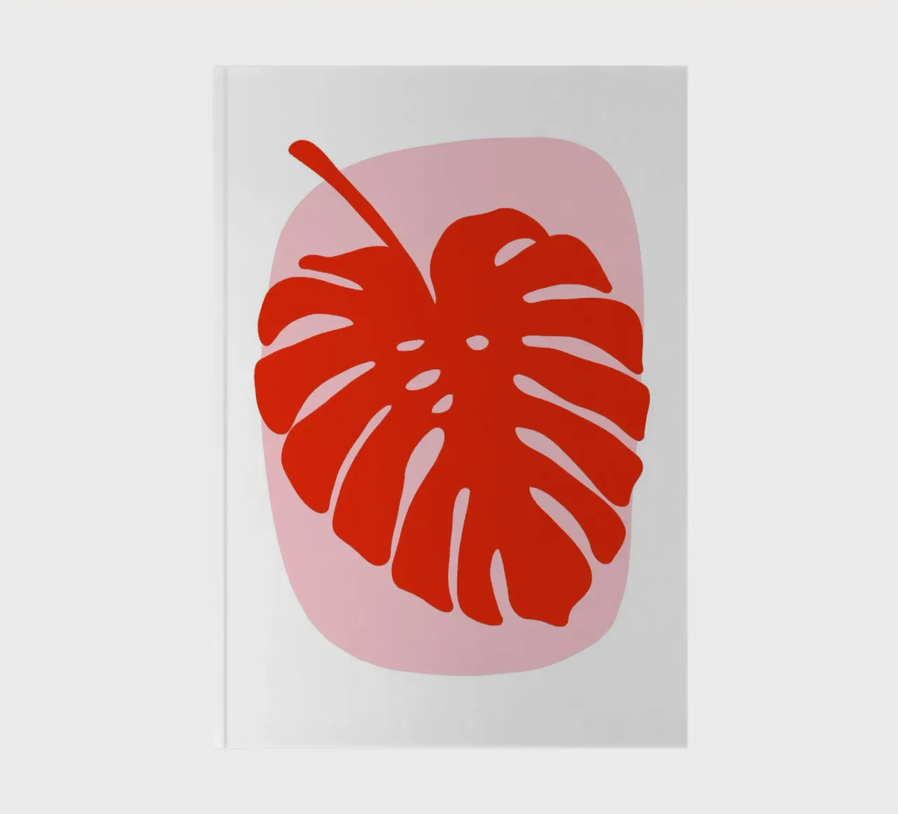 Monstera Blatt in rosarot notebook by BAINAI KIDS
