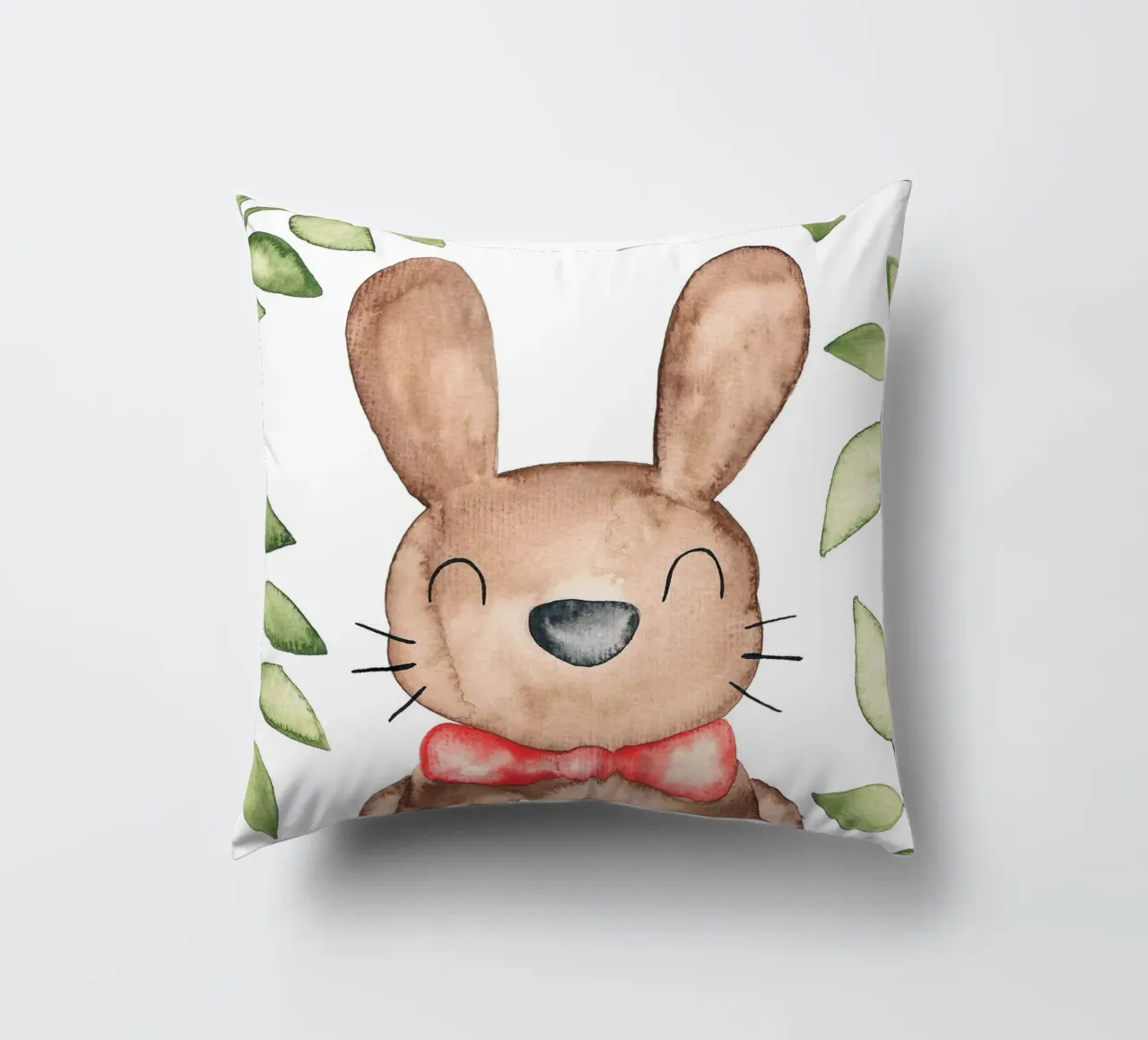 Hase in Wasserfarbe cuscino da BAINAI KIDS