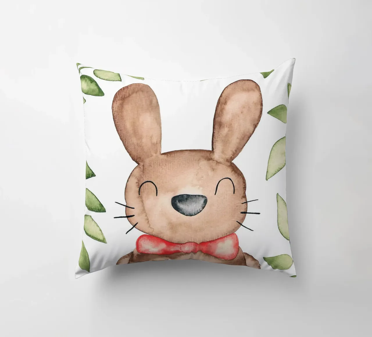 Hase in Wasserfarbe cuscino da BAINAI KIDS