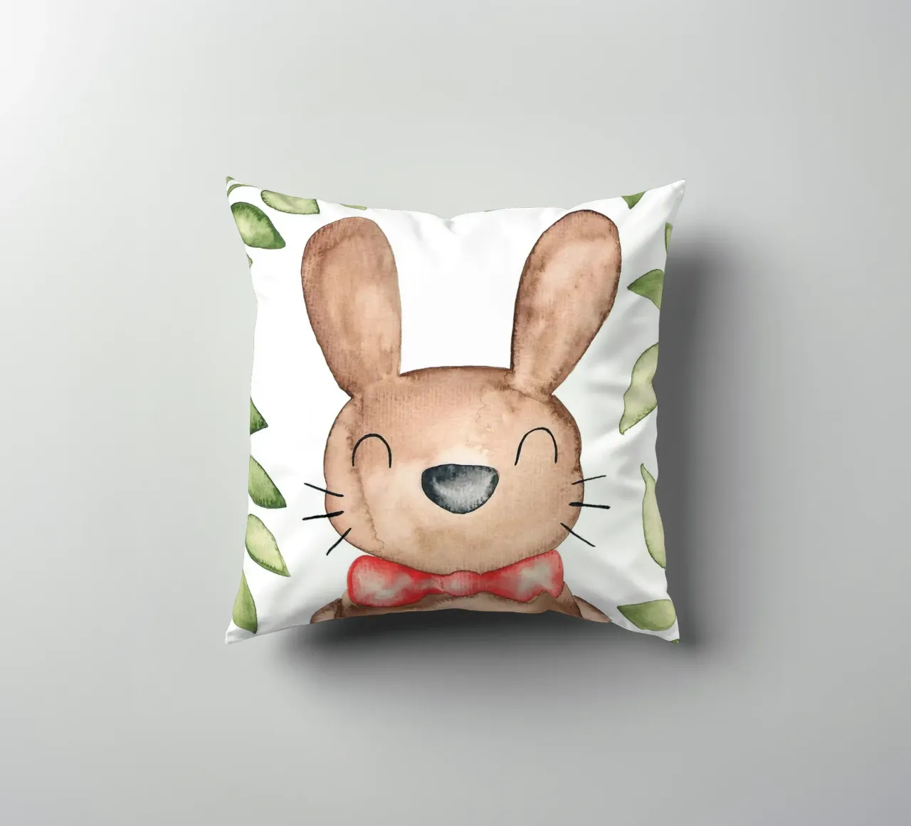Hase in Wasserfarbe cuscino da BAINAI KIDS