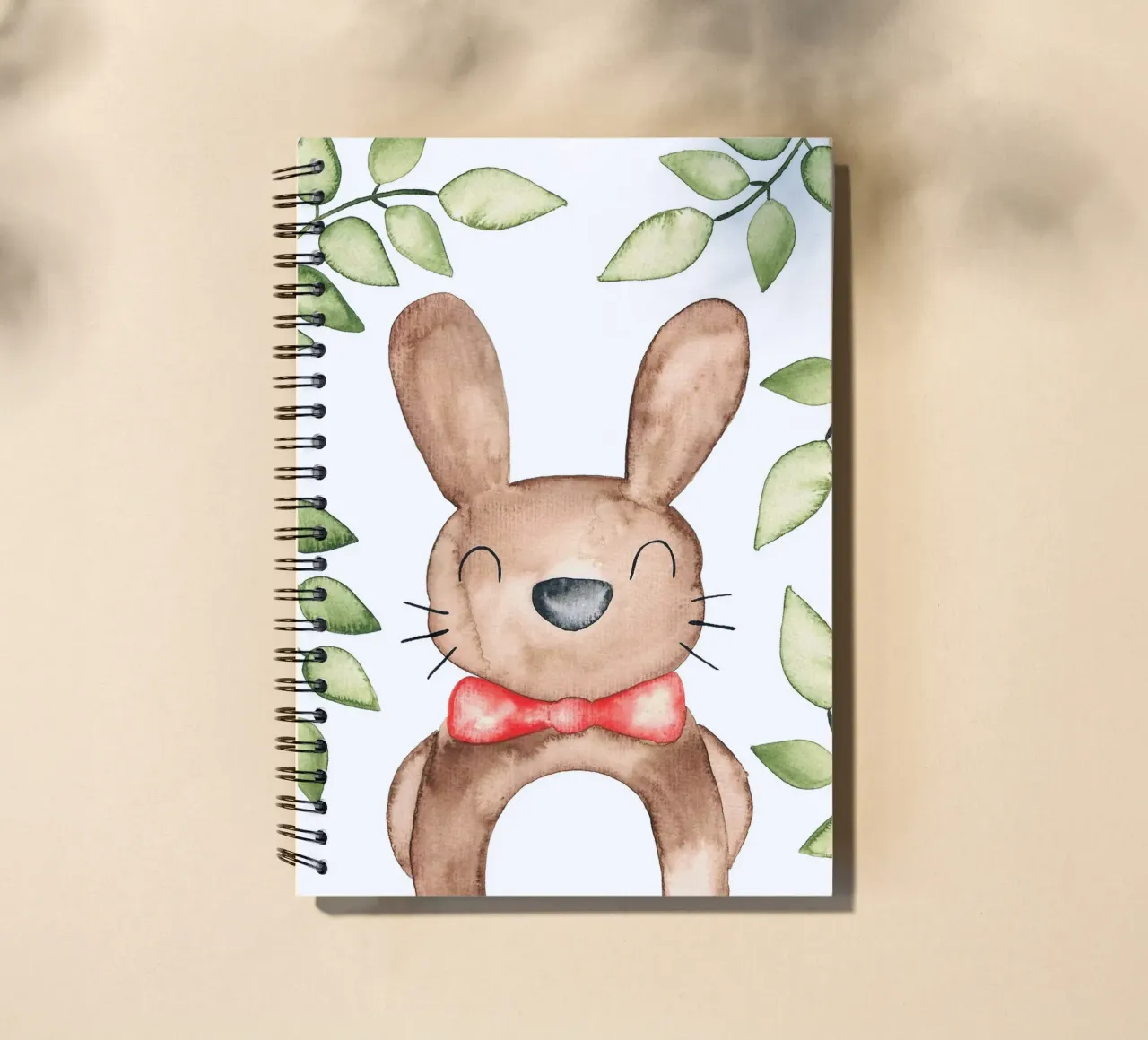 Hase in Wasserfarbe spiral notebook by BAINAI KIDS