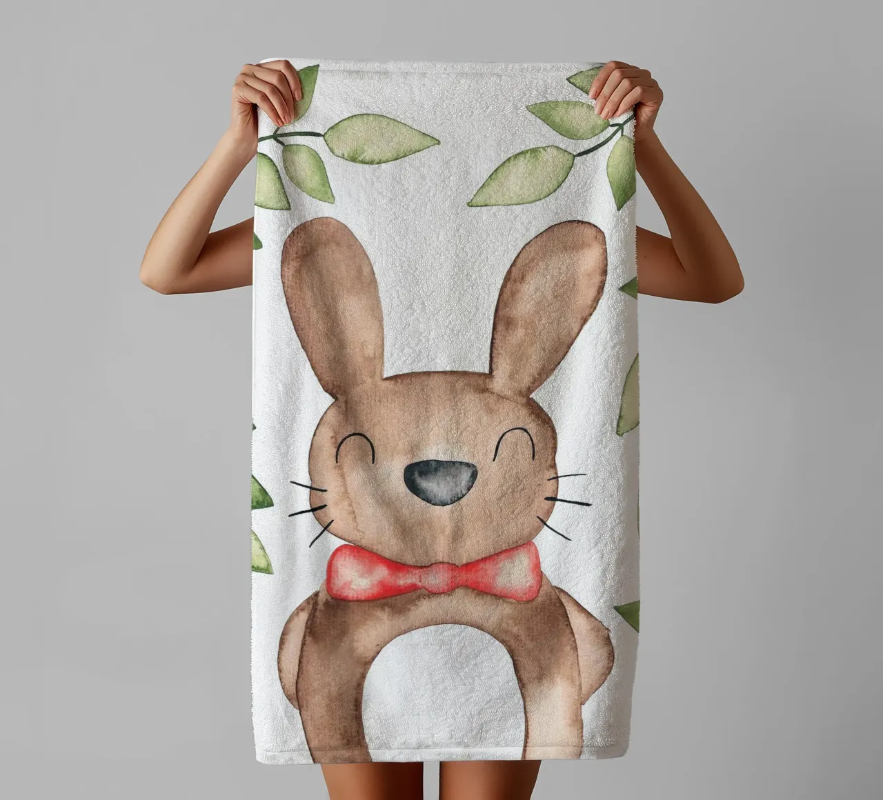 Hase in Wasserfarbe asciugamano da bagno da BAINAI KIDS