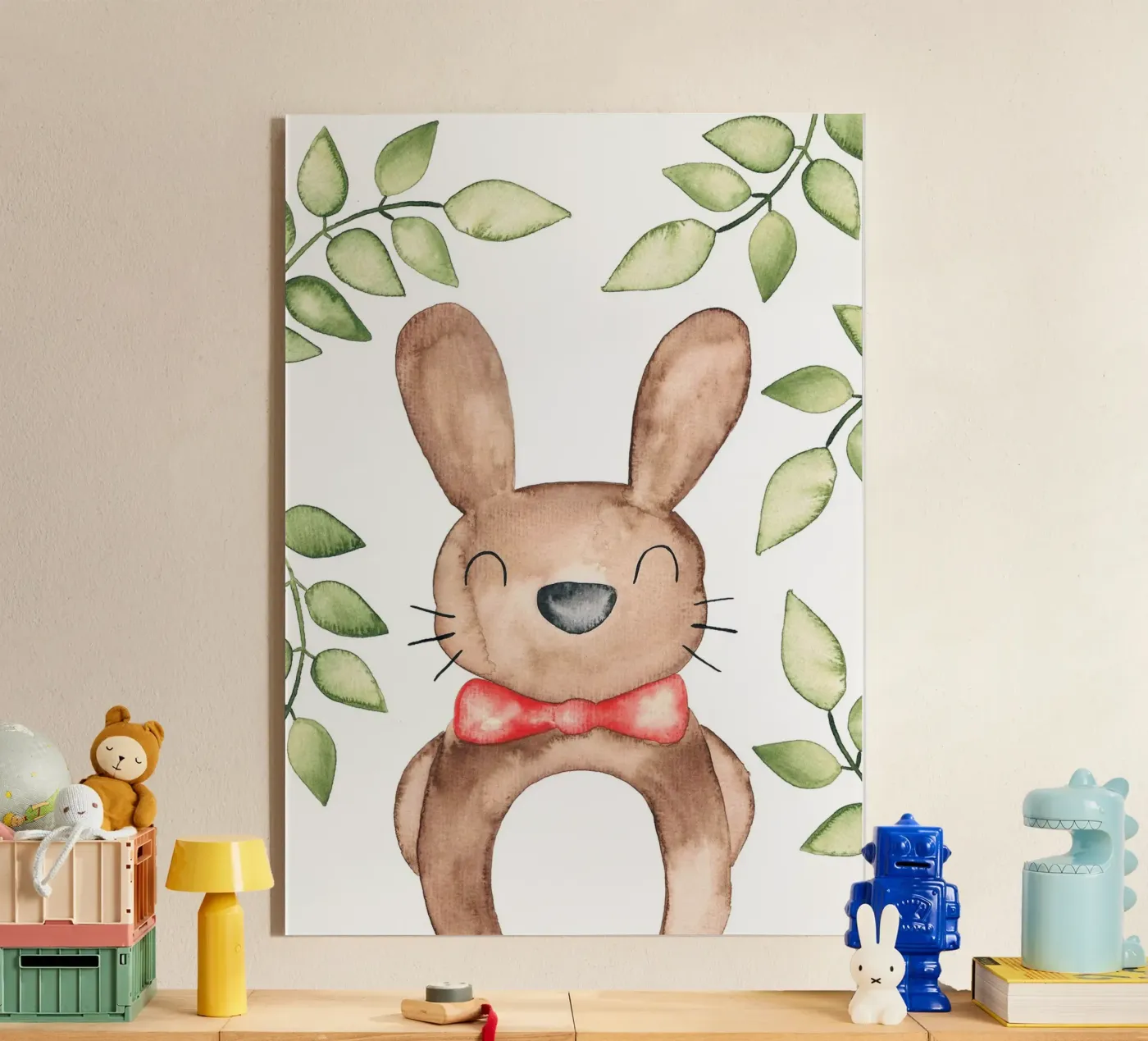 Hase in Wasserfarbe plexiglass da BAINAI KIDS