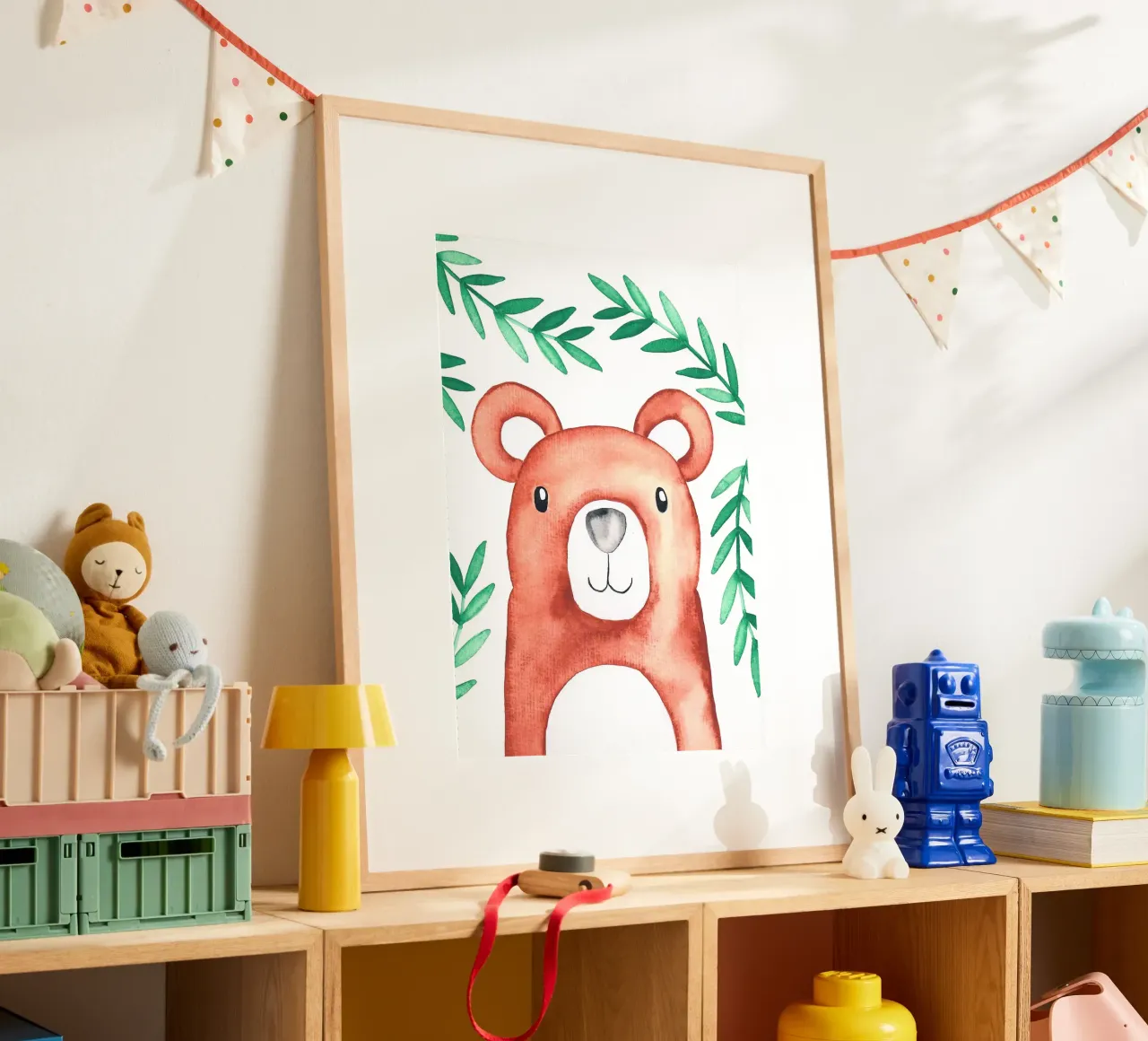 Kleiner Bär in Wasserfarbe carta hahnemühle da BAINAI KIDS