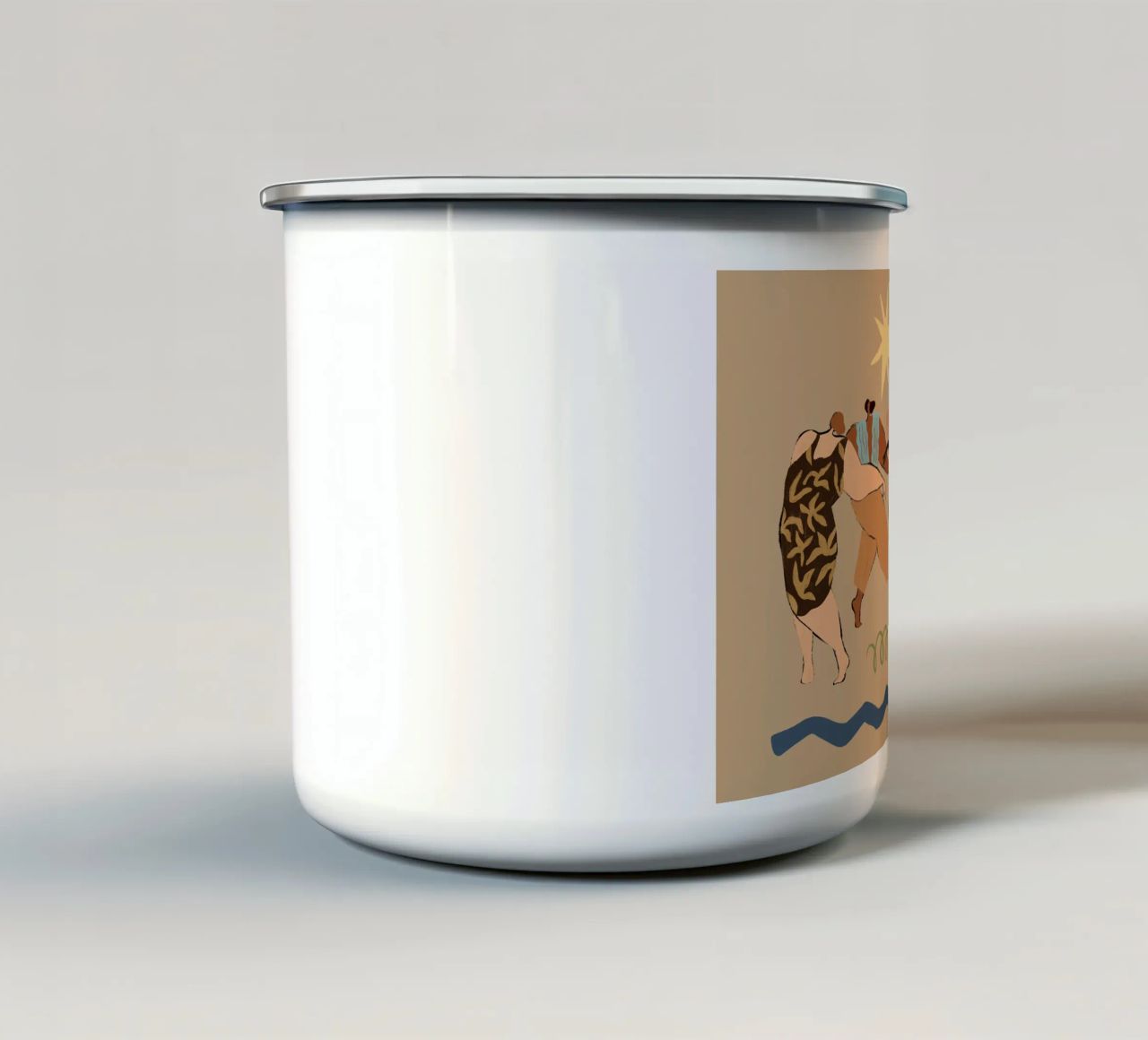 Rotondo e rotondo tazza in smalto da Arty Guava