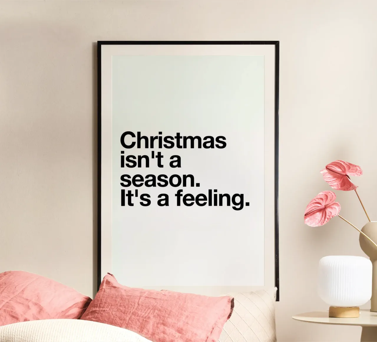 Feeling poster con telaio in alluminio da Mottos by Sinan Saydik