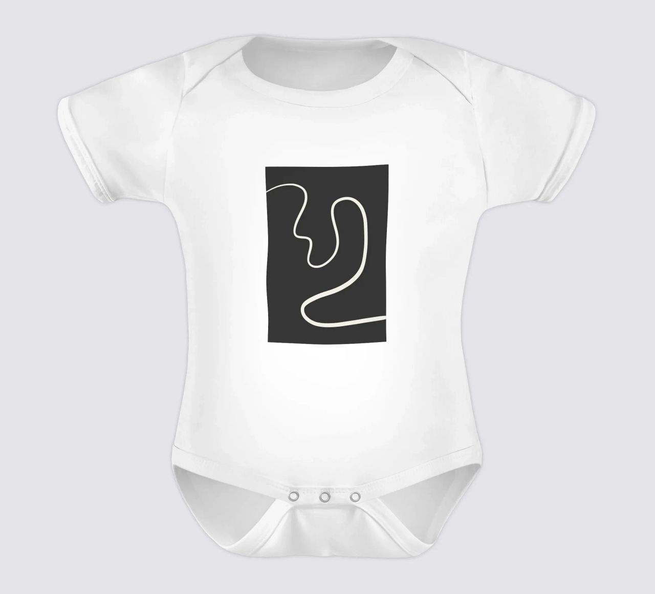 Abstract curve Kurzarm Babybody von BAINAI