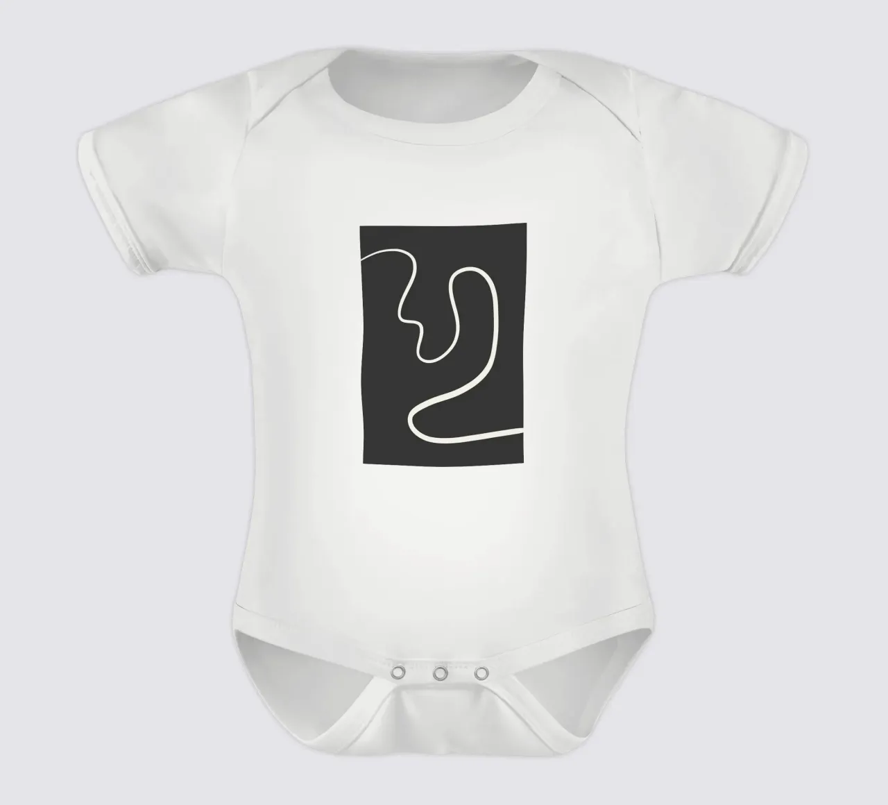 Abstract curve body neonato maniche corte da BAINAI