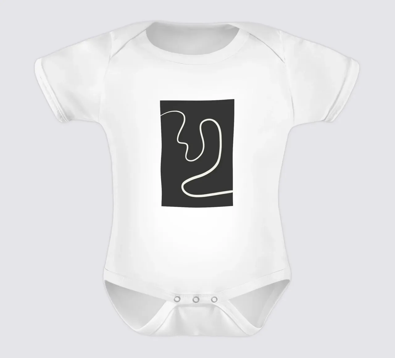 Abstract curve babyrompertje korte mouwen van BAINAI