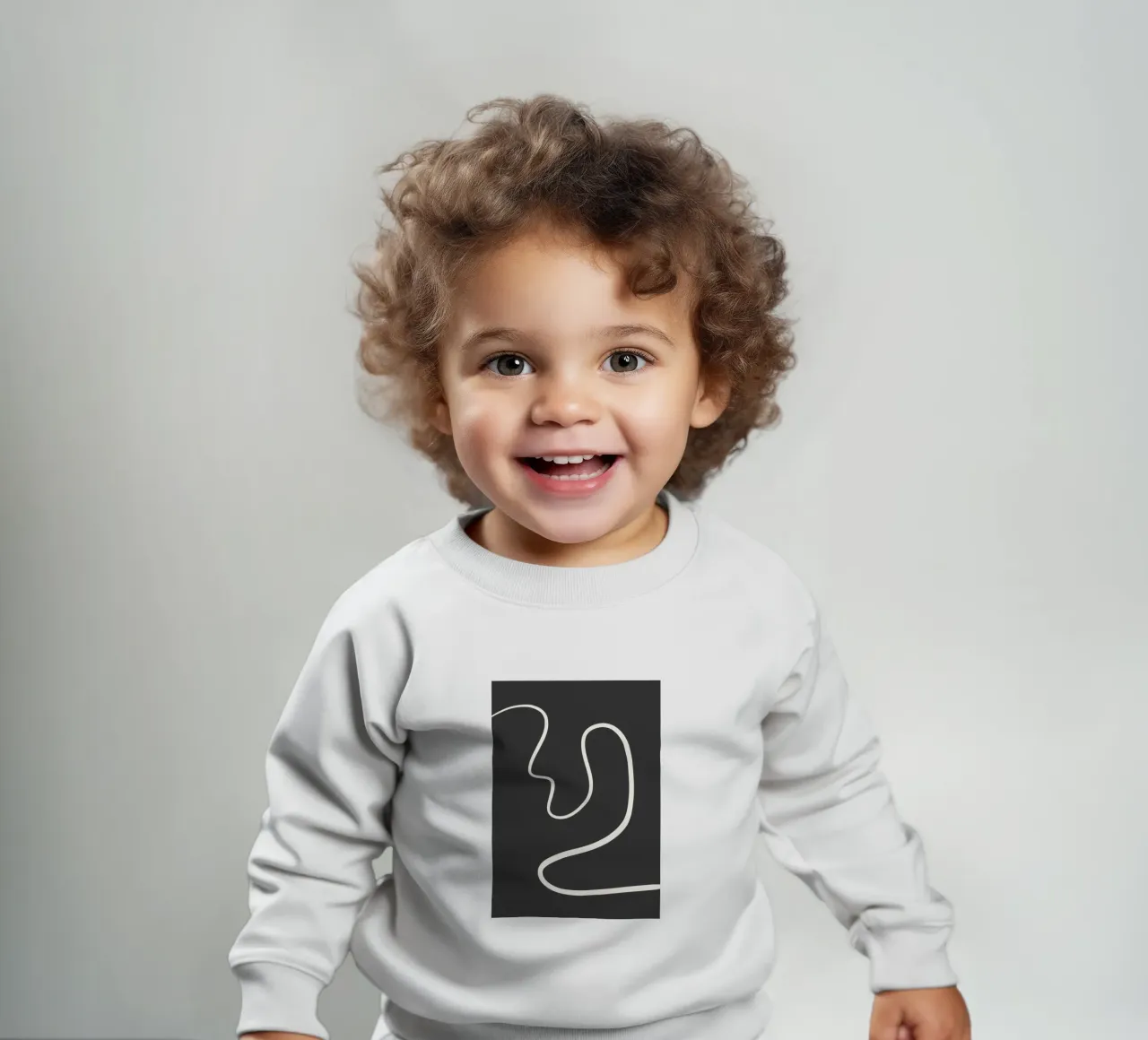 Abstract curve baby sweatshirt by BAINAI