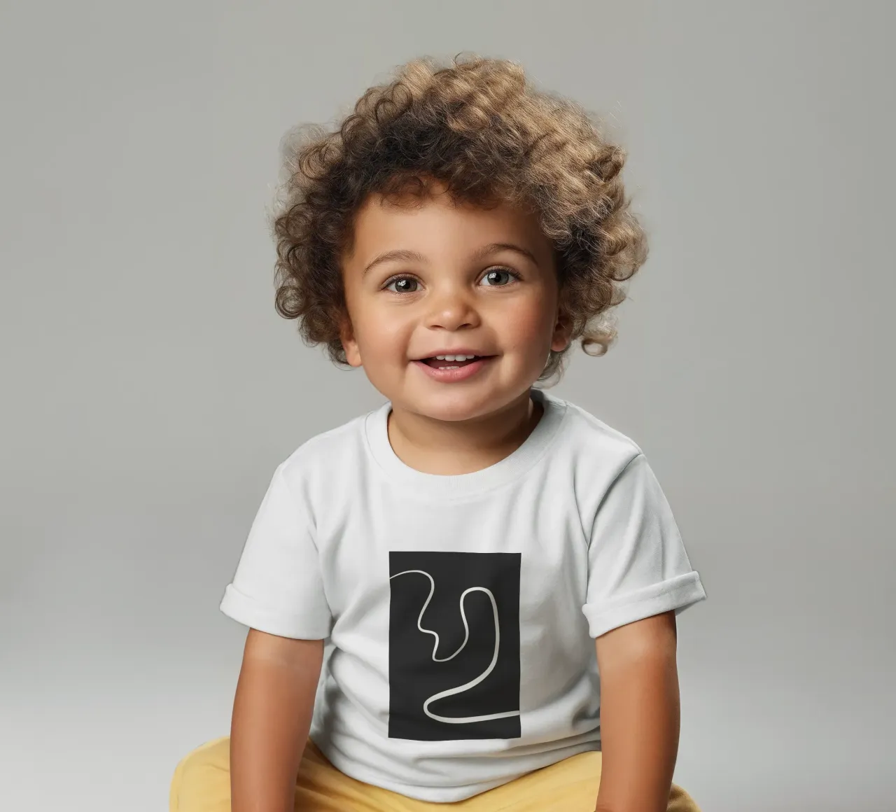 Abstract curve baby t-shirt van BAINAI