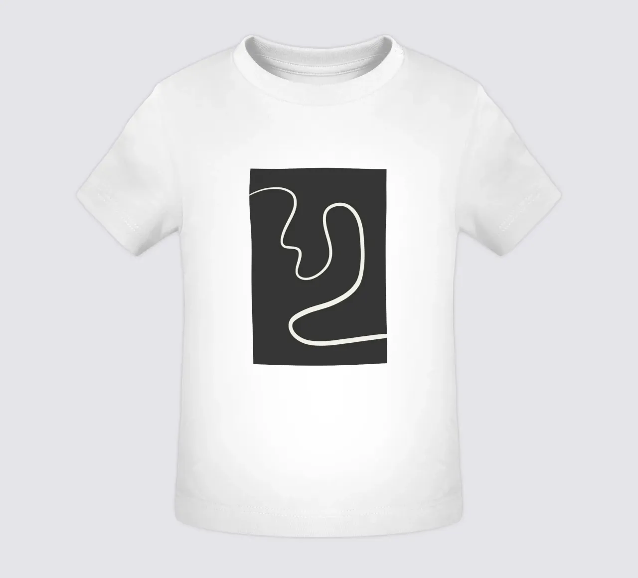 Abstract curve baby t-shirt van BAINAI