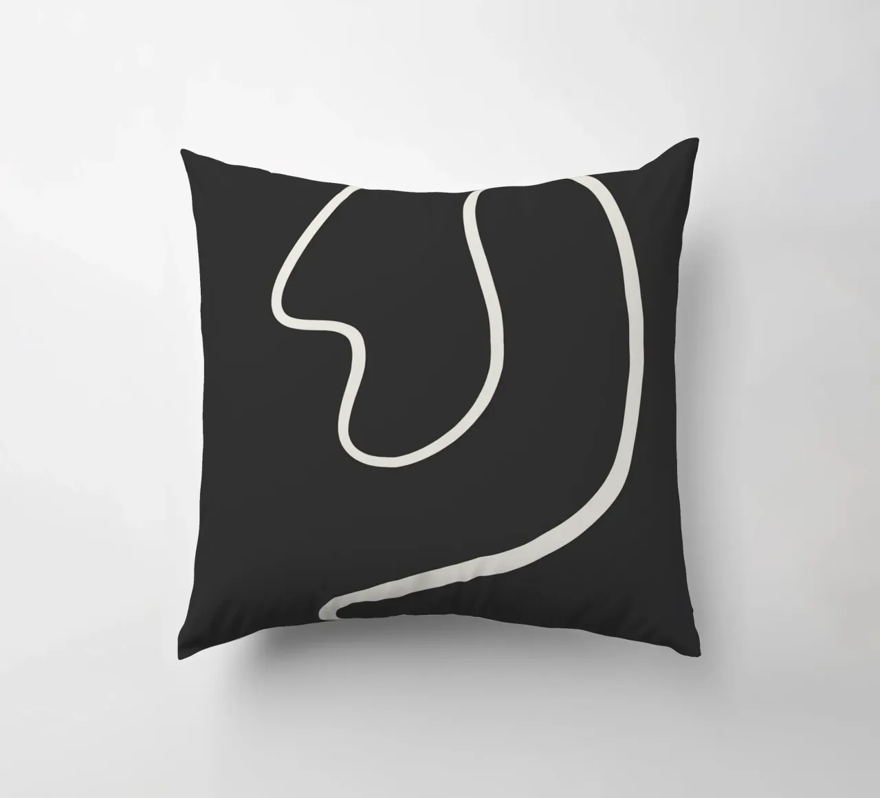 Abstract curve decorative cushion by BAINAI